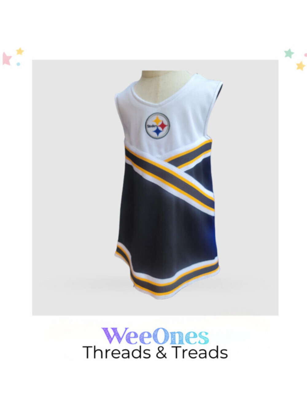 NFL Team Pittsburg Steelers Toddler Sleeveless Cheer Dress 4T ULNC